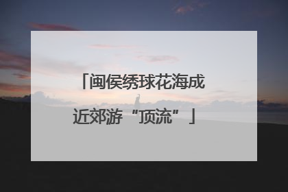 闽侯绣球花海成近郊游“顶流”