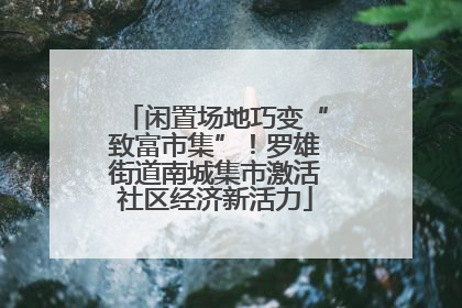 闲置场地巧变“致富市集”！罗雄街道南城集市激活社区经济新活力