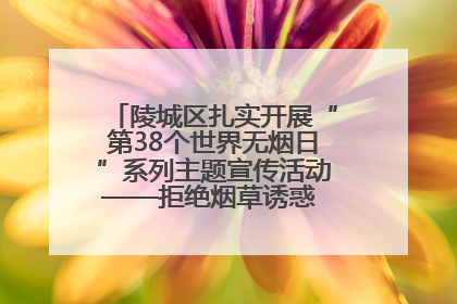 陵城区扎实开展“第38个世界无烟日”系列主题宣传活动——拒绝烟草诱惑 对第一支烟说不