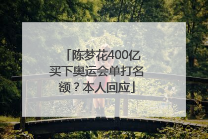 陈梦花400亿买下奥运会单打名额？本人回应