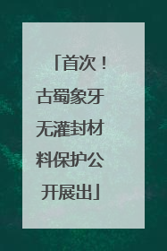 首次！古蜀象牙无灌封材料保护公开展出