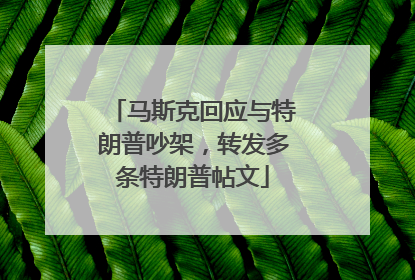 马斯克回应与特朗普吵架，转发多条特朗普帖文