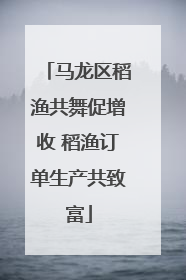 马龙区稻渔共舞促增收 稻渔订单生产共致富