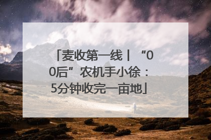 麦收第一线丨“00后”农机手小徐：5分钟收完一亩地