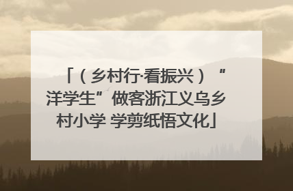（乡村行·看振兴）“洋学生”做客浙江义乌乡村小学 学剪纸悟文化
