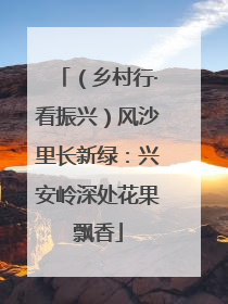 （乡村行·看振兴）风沙里长新绿：兴安岭深处花果飘香