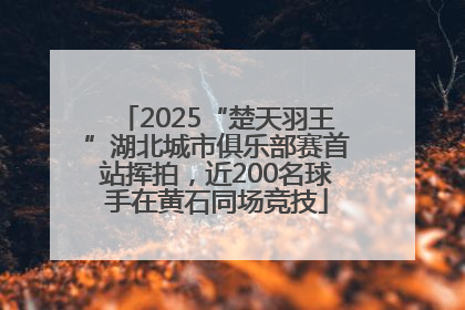 2025“楚天羽王”湖北城市俱乐部赛首站挥拍，近200名球手在黄石同场竞技