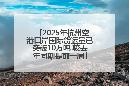 2025年杭州空港口岸国际货运量已突破10万吨 较去年同期提前一周