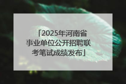 2025年河南省事业单位公开招聘联考笔试成绩发布