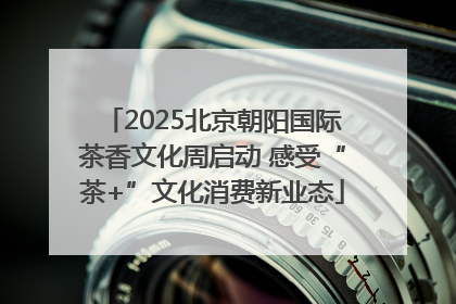 2025北京朝阳国际茶香文化周启动 感受“茶+”文化消费新业态