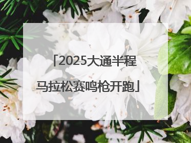 2025大通半程马拉松赛鸣枪开跑