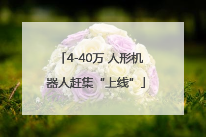 4-40万 人形机器人赶集“上线”
