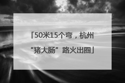 50米15个弯，杭州“猪大肠”路火出圈